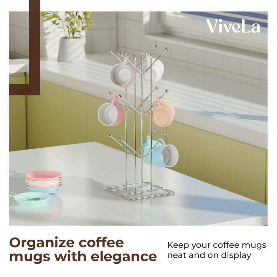 Lifelong Vivela Mug Cup Holder Stand Metal Rack