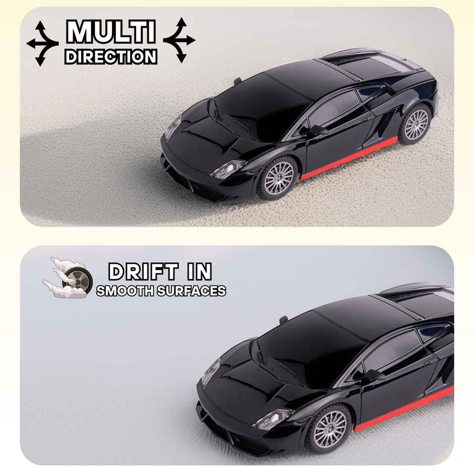 Race N Roll 1:24 Rechargeable Hi Speed Mini Remote Control Car - Lam Black
