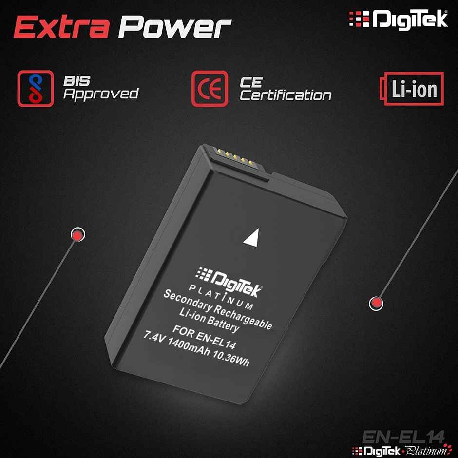 Digitek (Enel14 Platinum) Secondary Rechargeable Li-Ion Battery For Nikon Digital Camera