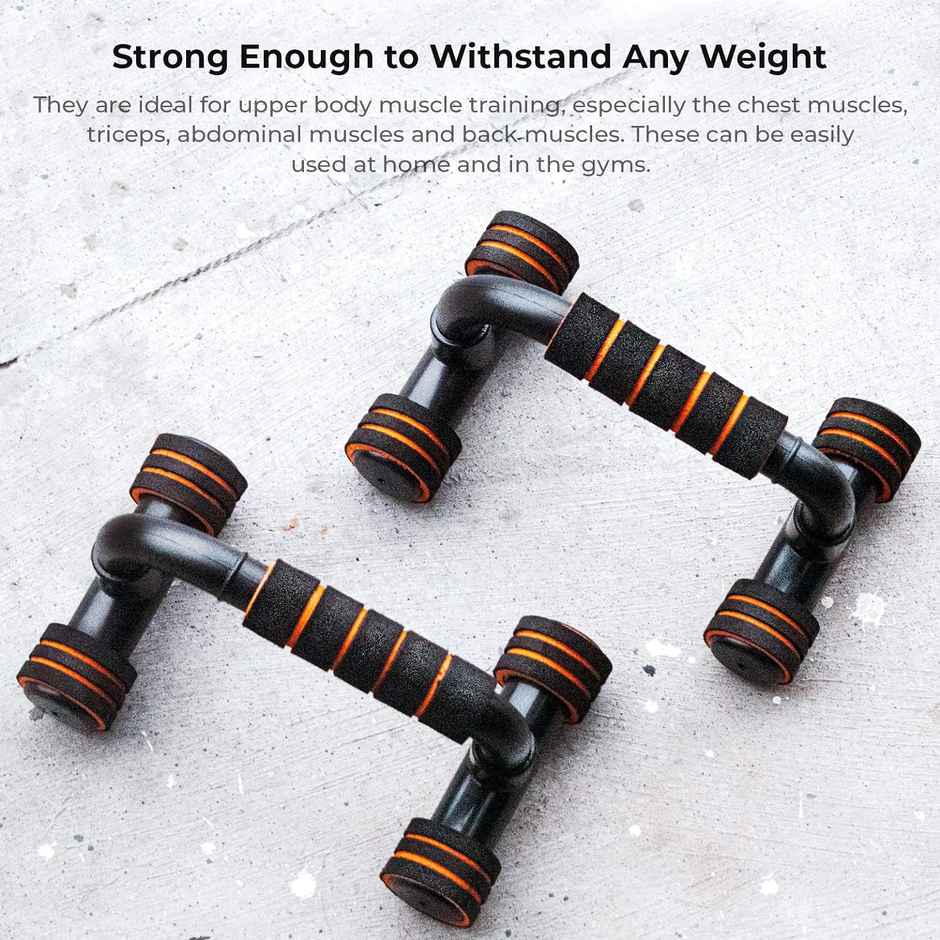 Boldfit Push Up Bar Pushup Home Gym Equipment For Training Antislip Multicolor