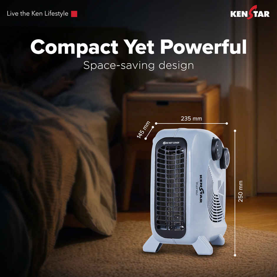 Kenstar Warmo Electric Portable Fan Heater 2000W