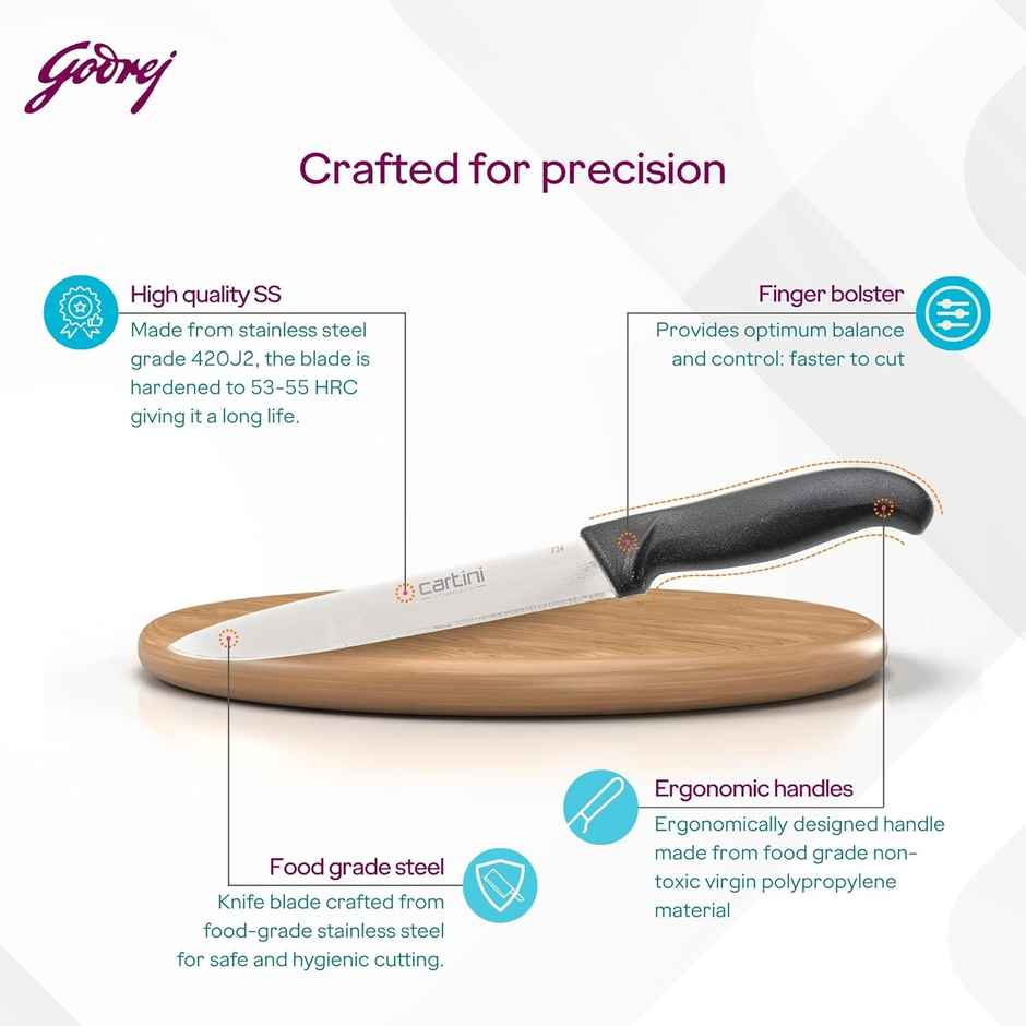 Godrej Cartini Utility Knife Small - Black