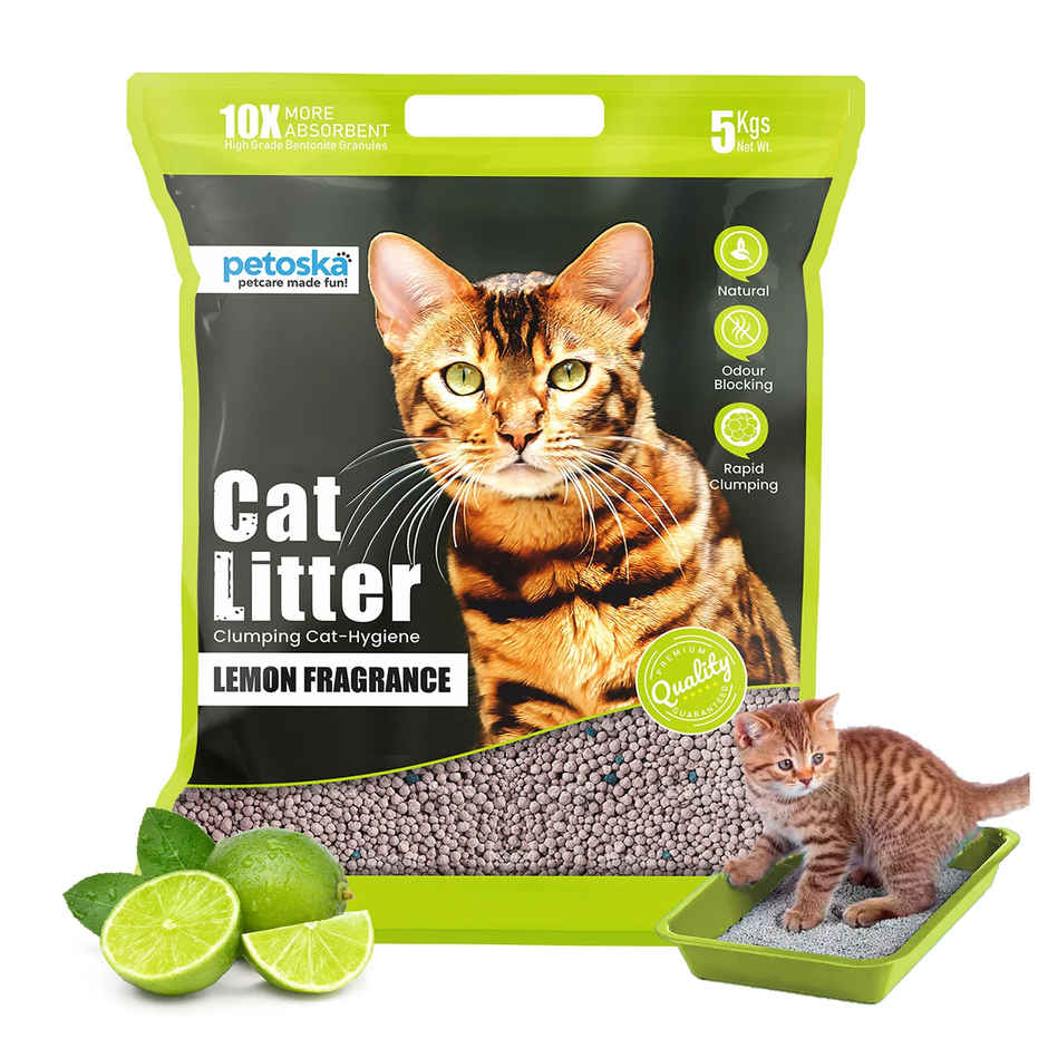 Petoska Bentonite Cat Litter | Lemon Fragrance Combo
