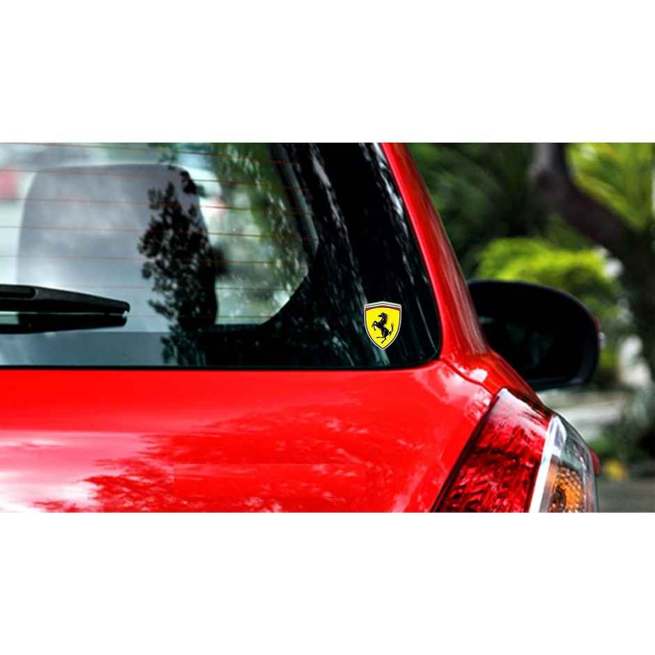 Divine Vibes Ferrari Car Logo Sticker