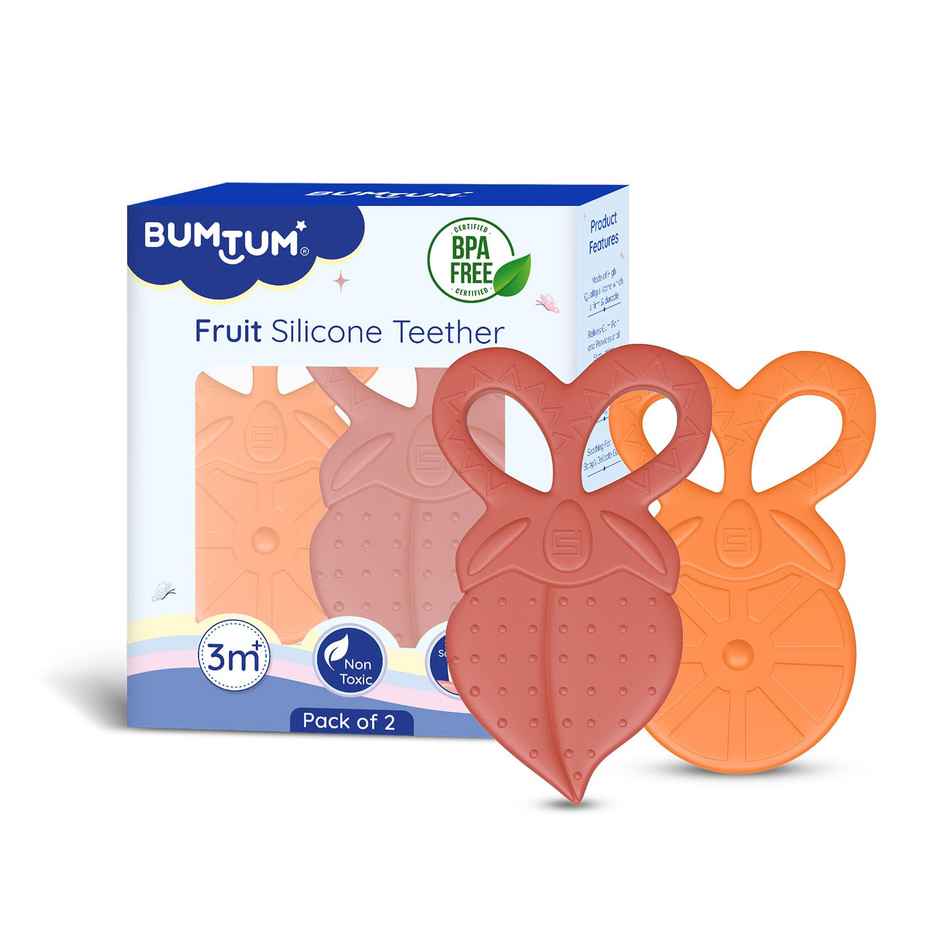 Bumtum Soft Silicone Baby Teether | Fruit Shape