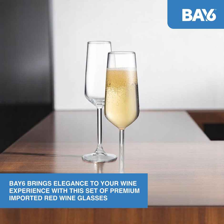 BAY6 Imported Champagne Glass Set - 195 ml - (2pc)