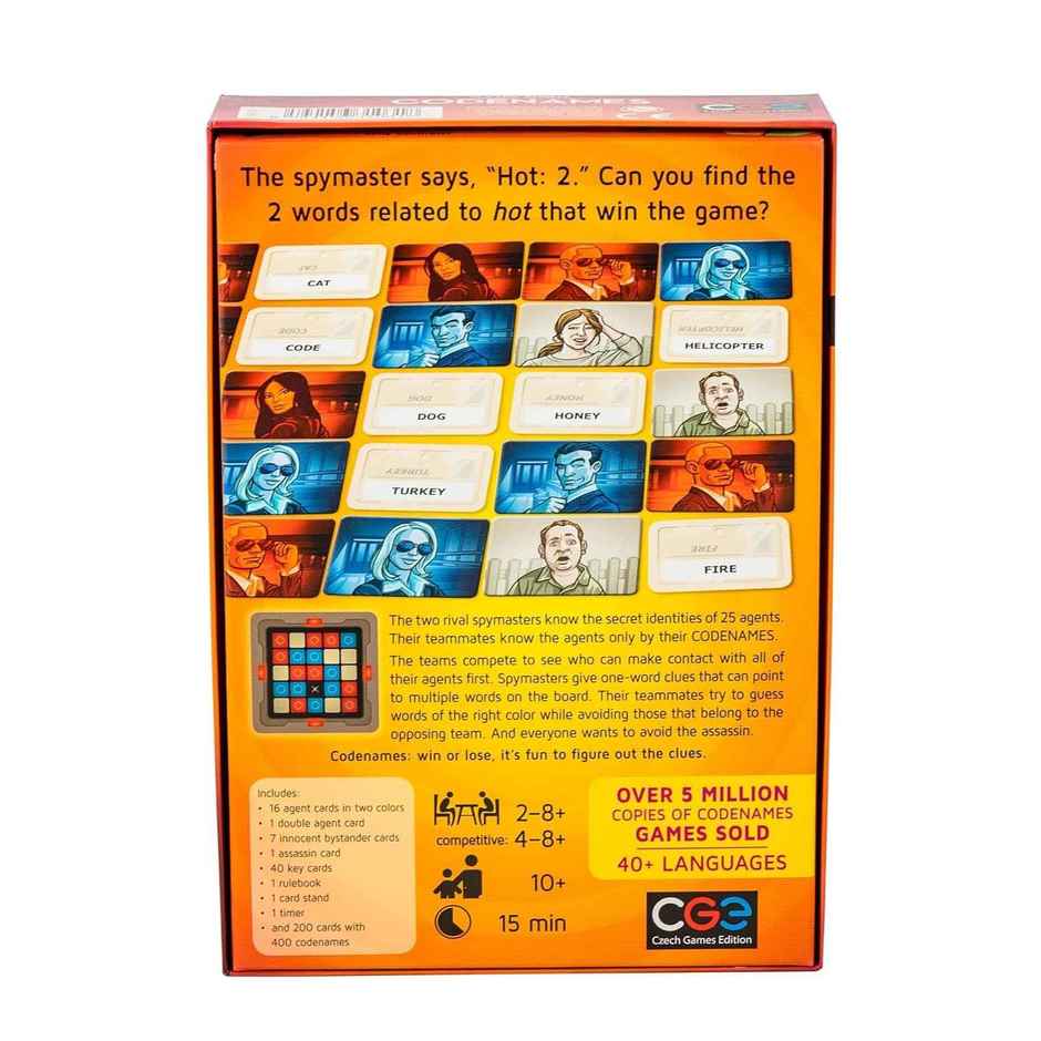 Awestuffs Codenames Board Game for Adults and Kids