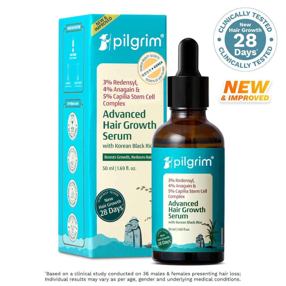 Pilgrim Advanced Hair Growth Serum with Redensyl & Anagain Reduces Hair Fall & Boosts Hair Growth