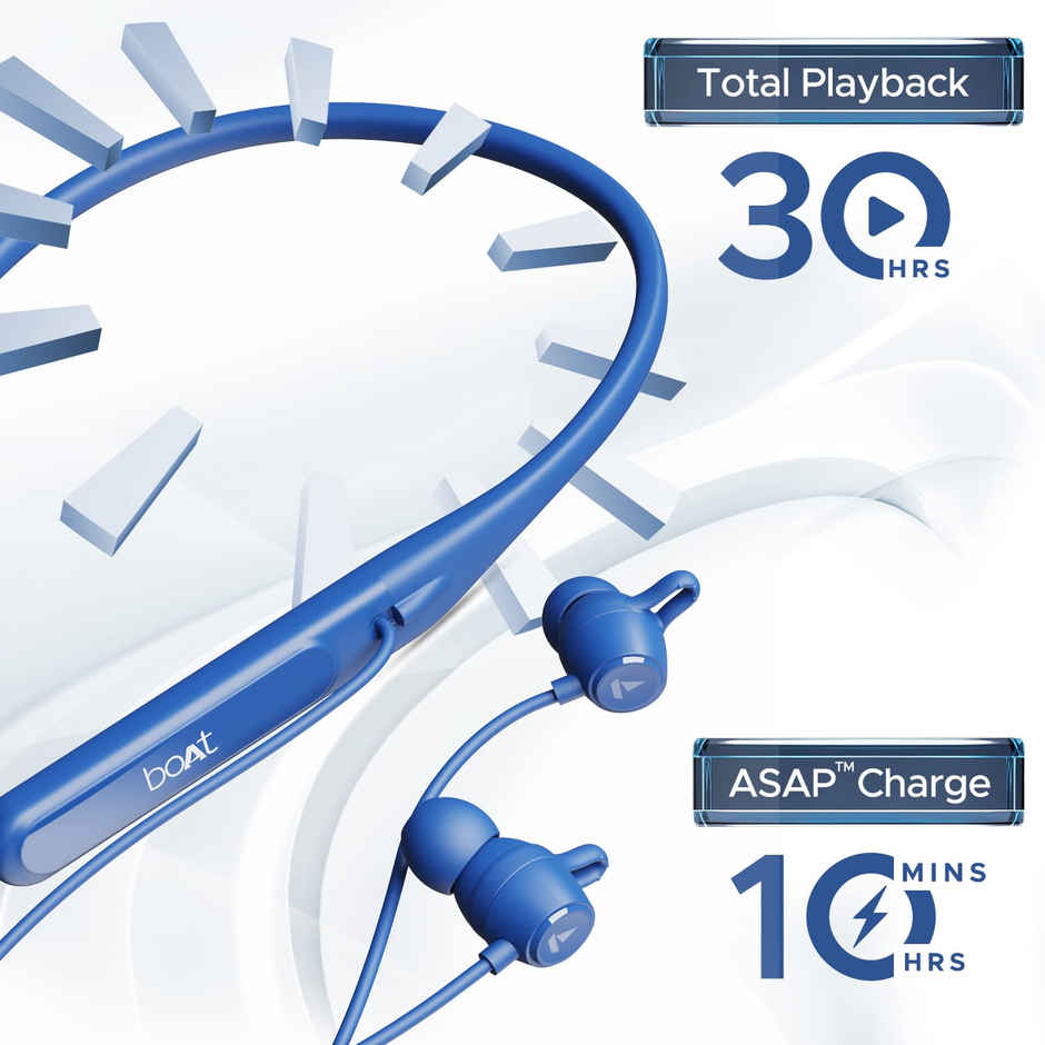 boAt Rockerz 255 Touch BT Neckband w/ 30H Playtime, Full Touch Controls & Spatial Audio (Deep Blue)