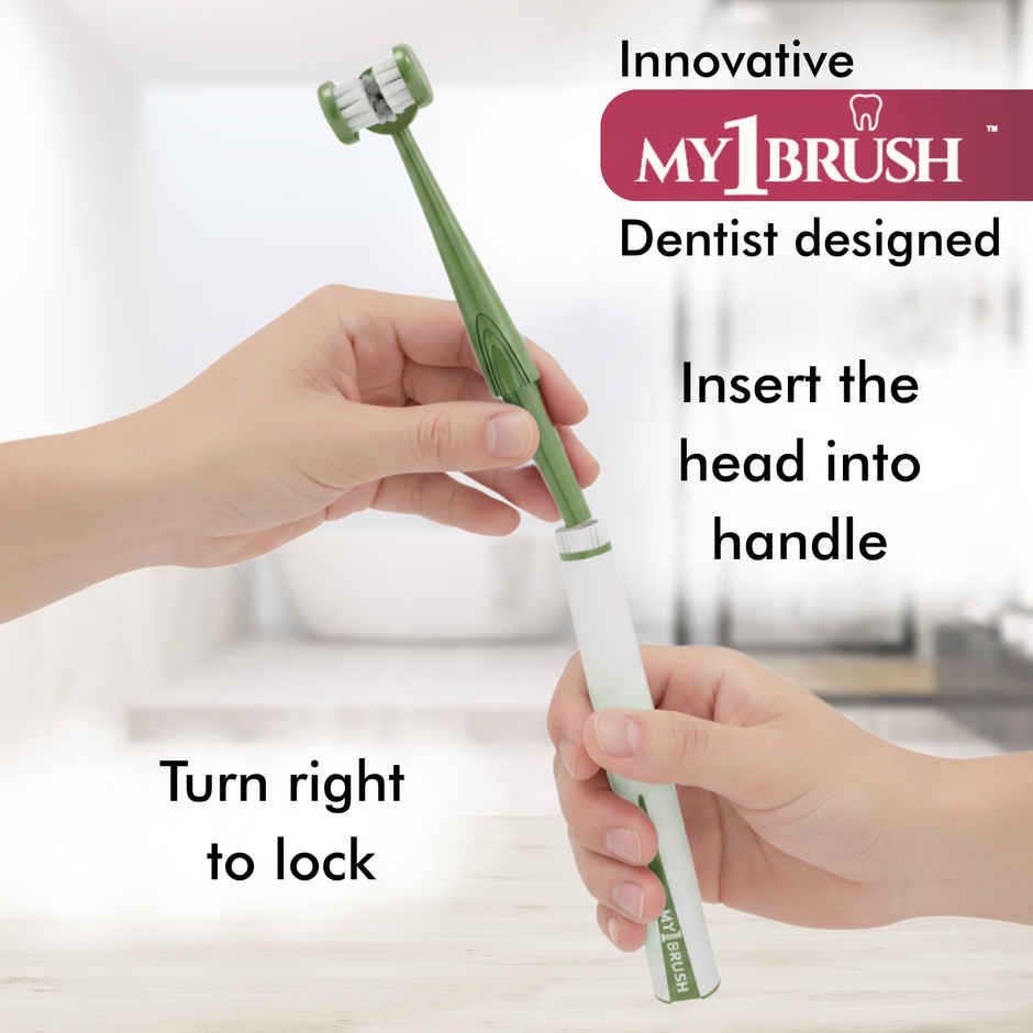 My Orl-Care My1Brush - Couple Pack | 3-Sided Manual Soft Bristle Toothbrush