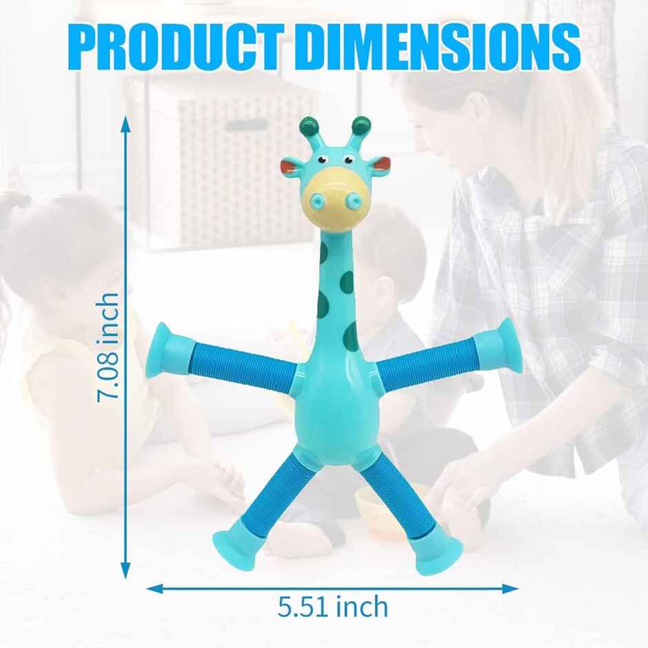 Storio Telescopic Suction Cup Pop Tube Toy For Kids | Pull String Travel Toy
