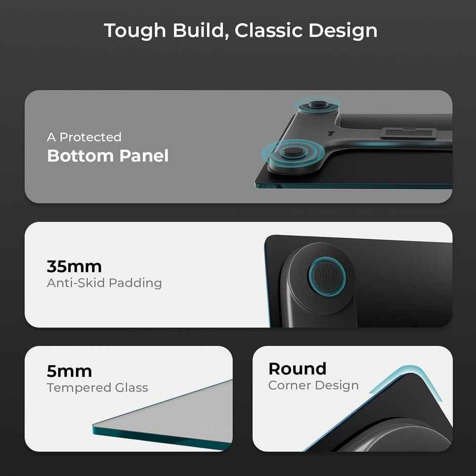 Atom AL450 Bathroom Scale | Glass Platform | LCD Display | High Accuracy
