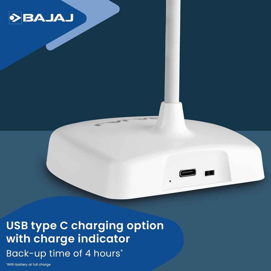 Bajaj Softlite LED Multi-CCT 3 in 1 Color Modes Table Lamp