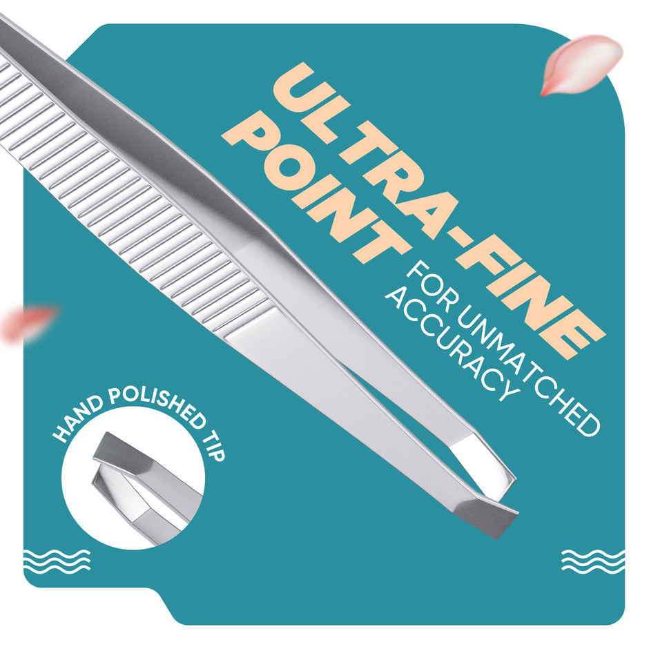 VEGA Tweezer - Square Tip, Silver, (TW-01)