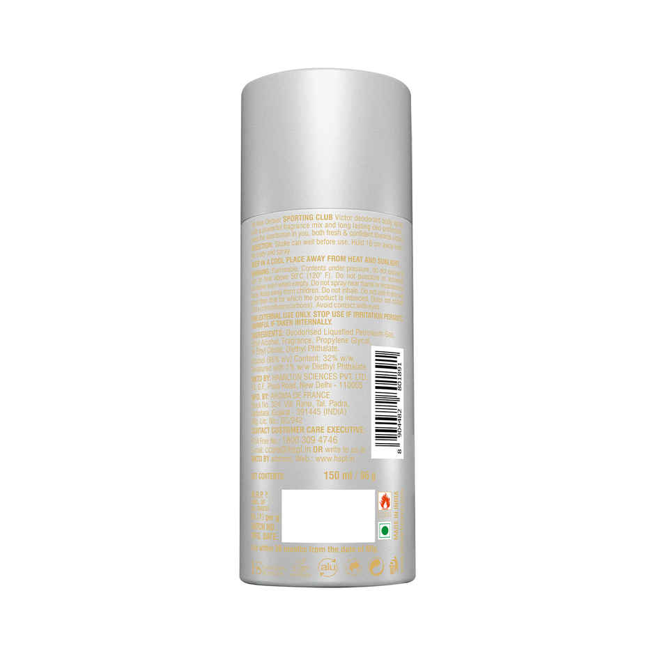Denver Sporting Club Victor Deo | Long Lasting Deodorant Body Spray For Men
