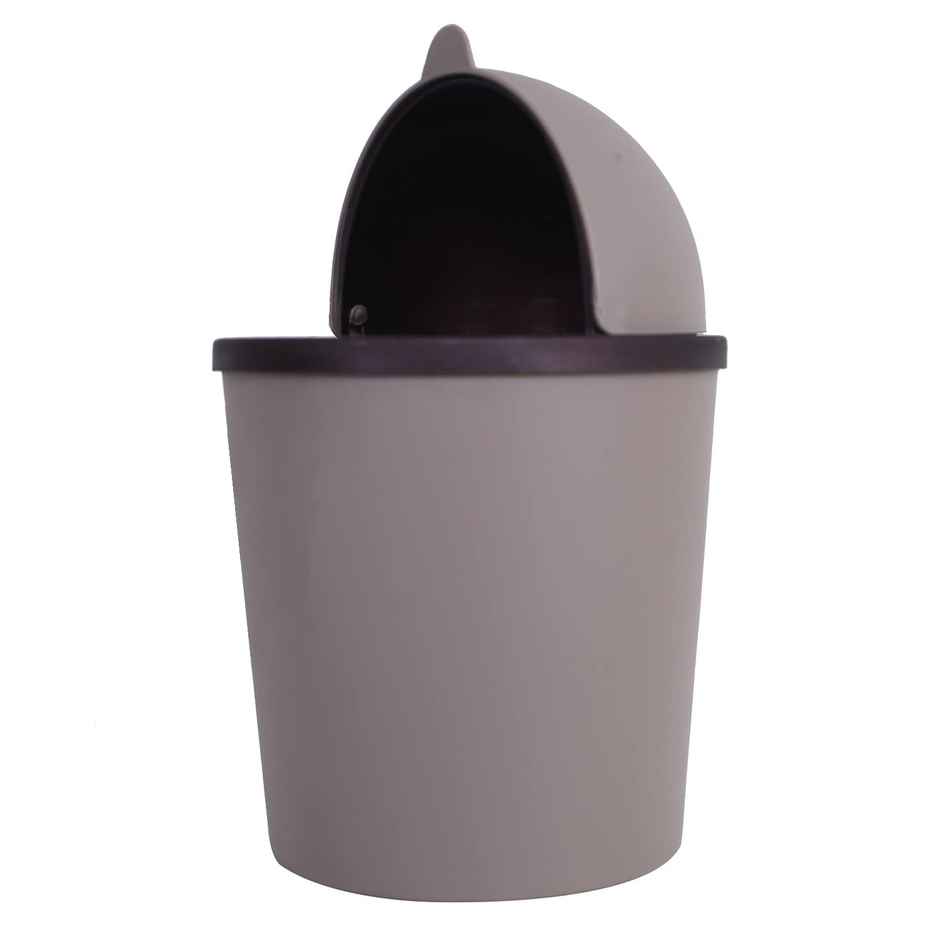 Kuber Industries Small Table Top Dustbin | Plastic Swing Lid | Desktop Trash Can | Coffee
