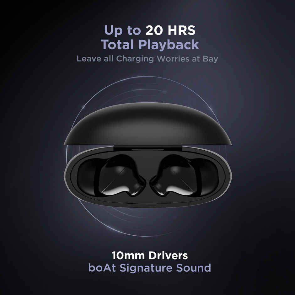 boAt Airdopes 181 TWS Earbuds Beast Mode(Low Latency Upto 60ms)for Gaming(Carbon Black)