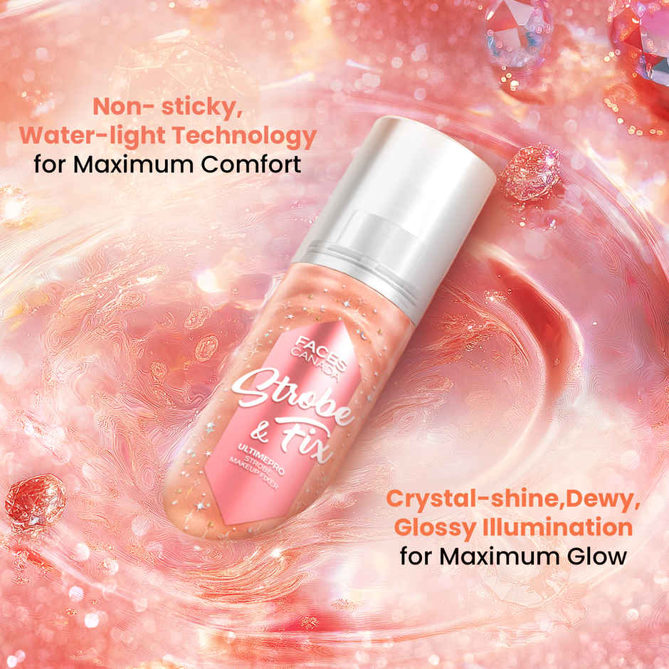 Faces Canada Ultime Pro Strobe Makeup Fixer | Rose Gold | 12Hr Shimmery Glow