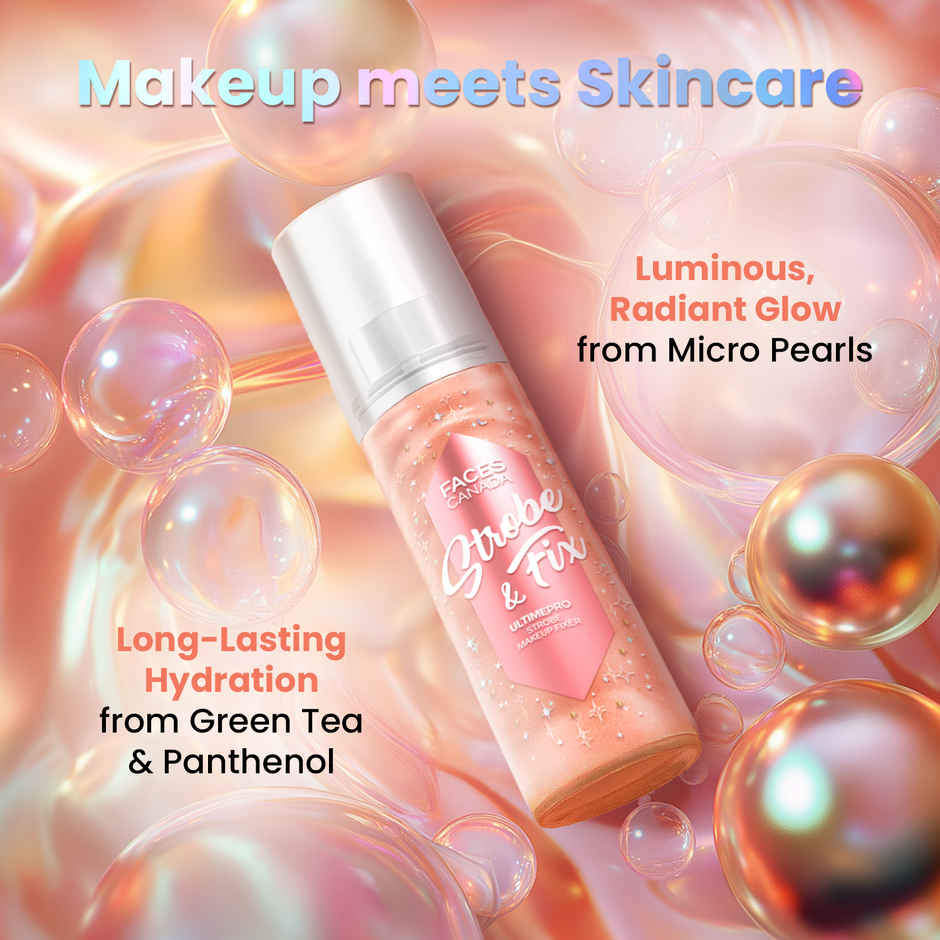 Faces Canada Ultime Pro Strobe Makeup Fixer | Rose Gold | 12Hr Shimmery Glow