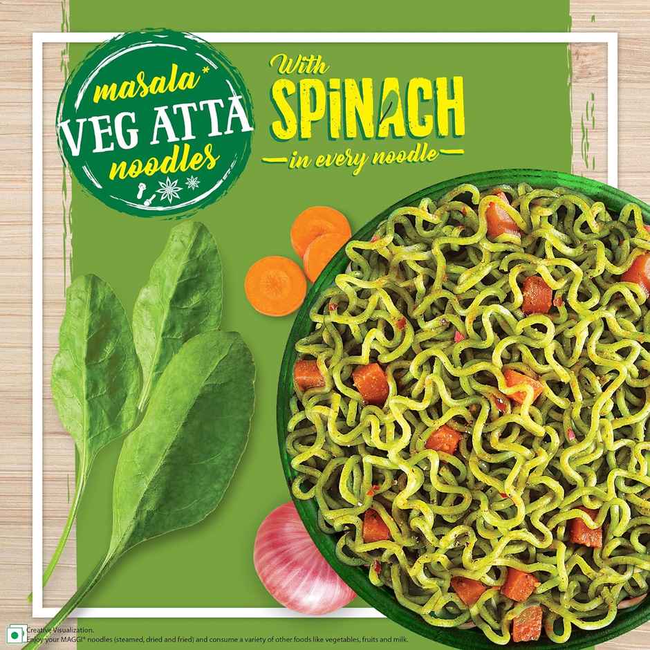 Maggi Nutri-Licious Veg Atta Noodles with Spinach