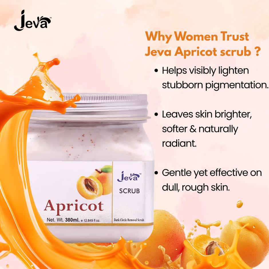 Jeva Apricot Body Scrub | Exfoliating & Dark Spot Reducing Gel for Radiant Skin
