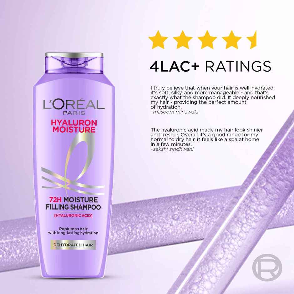 L'Oreal Paris Hyaluron Moisture Shampoo with Hyaluronic Acid for Dry & Dehydrated Hair