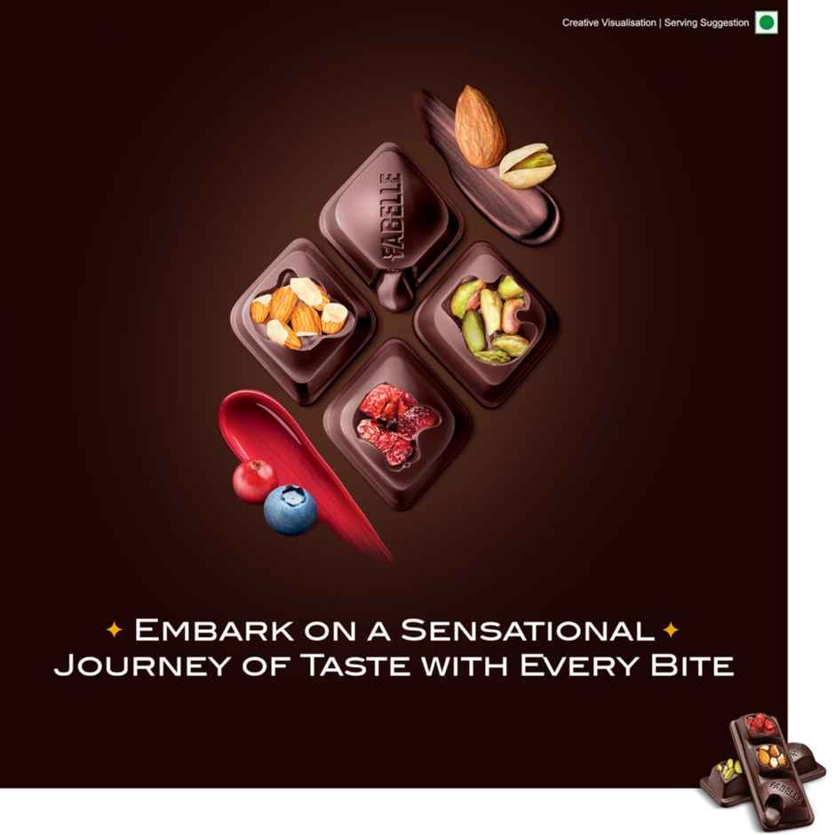 Fabelle Open Secret- Milk Chocolate Handcrafted Bar with Exotic Nuts and Berries