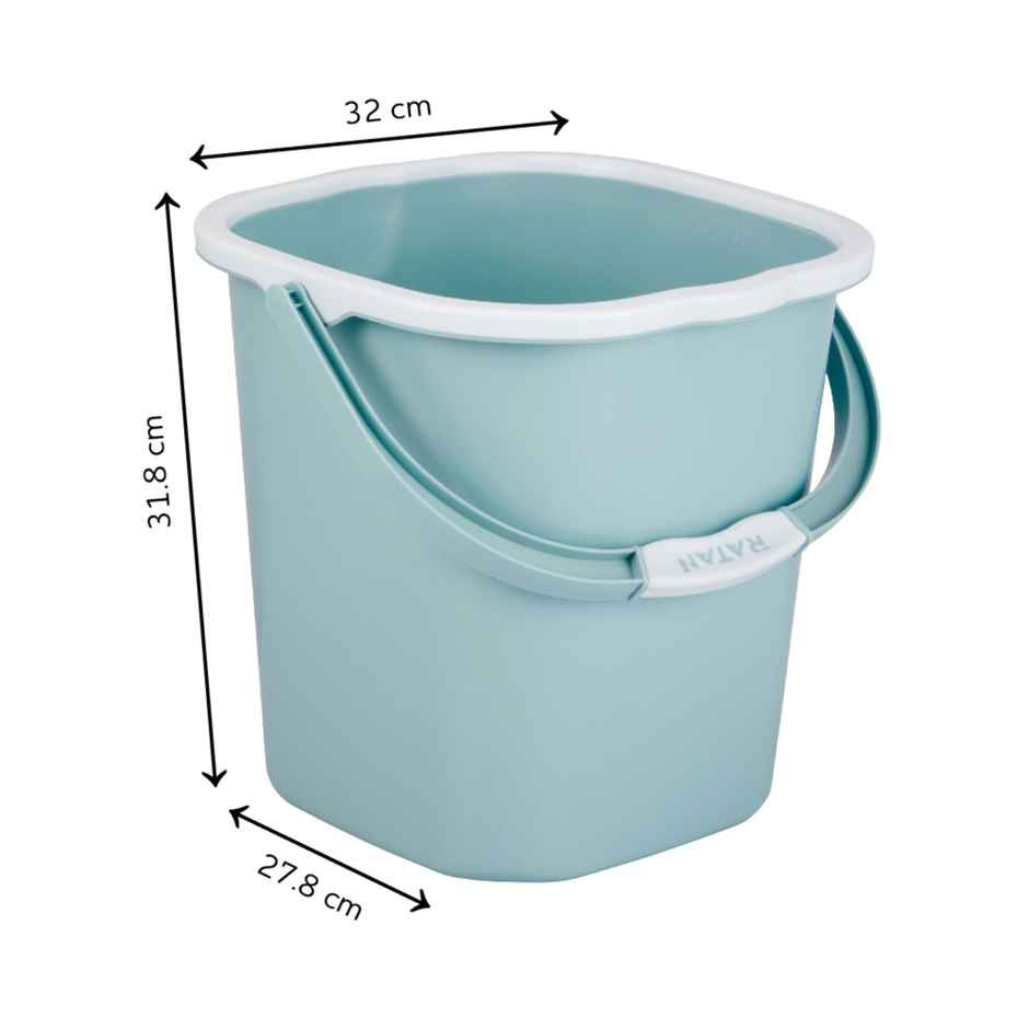 Ratan Plasticware Premia Bucket (18L X 1) - Mint|Light Weight And Easy To Carry