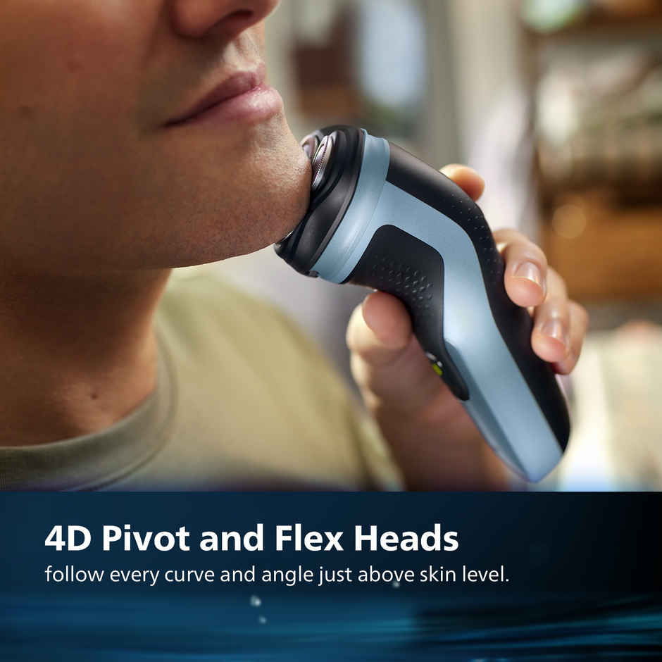 Philips Wet & Dry Electric Shaver|4D Flex Heads|Pop-up Trimmer|ComfortCut Blades|X3063/03