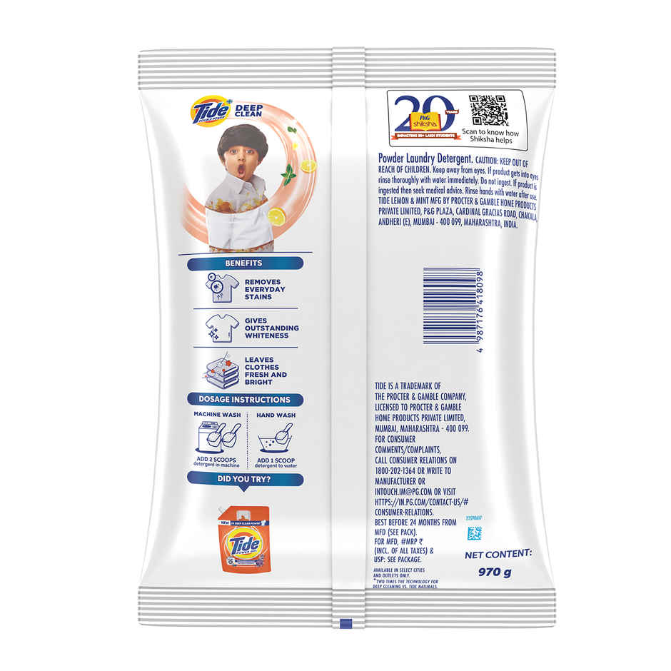 Tide Plus Lemon & Mint Detergent Powder