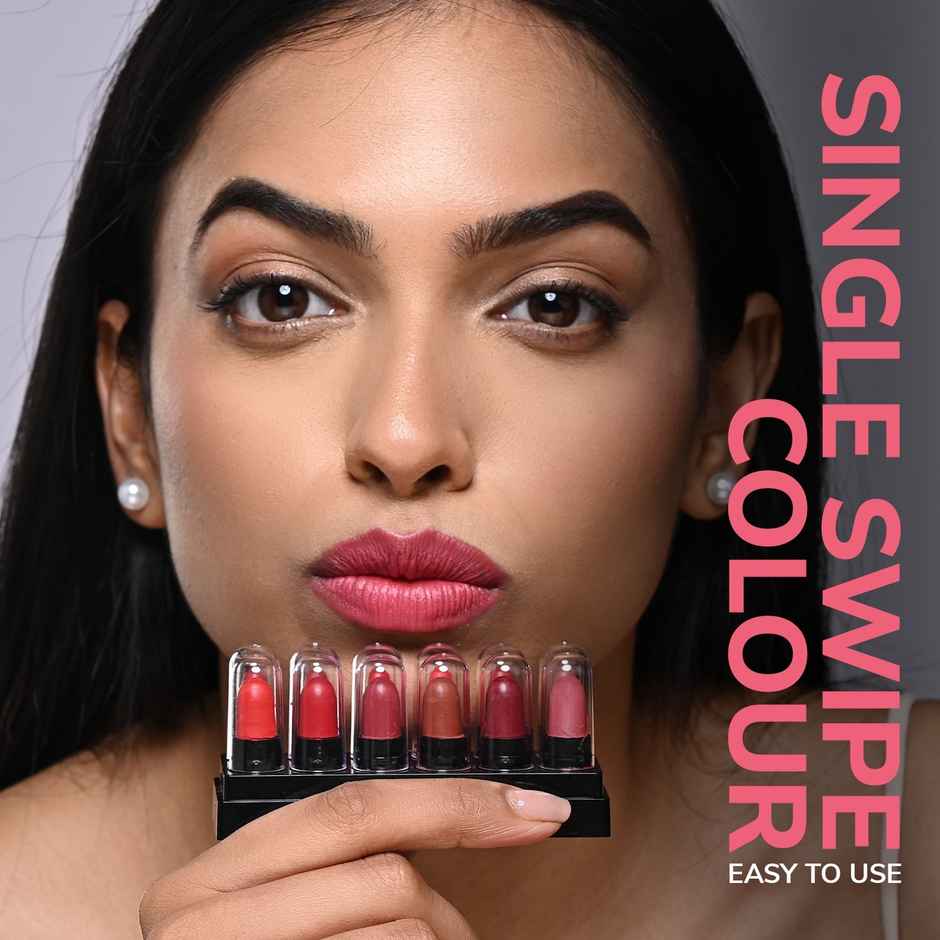 Mila Beaute 12 Creamy Matte Mini Lipstick Kit | Lip Hydrating & Long Lasting | Shade - C