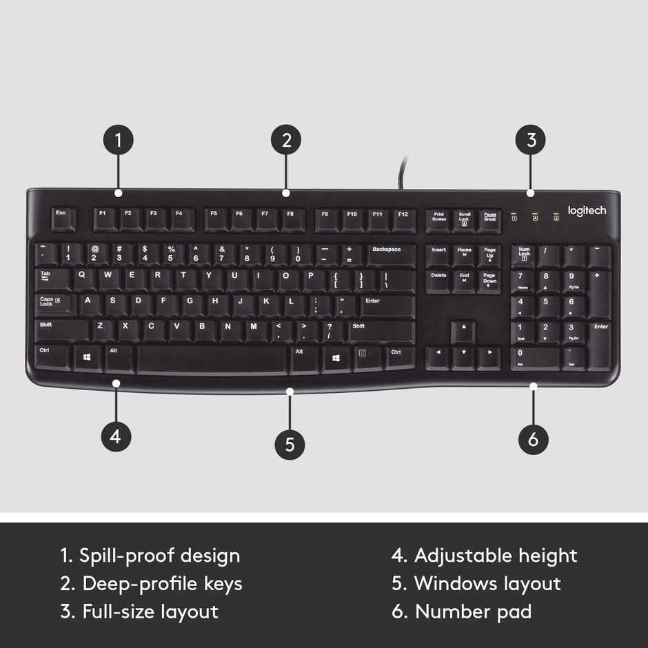 Logitech K120 Wired Keyboard