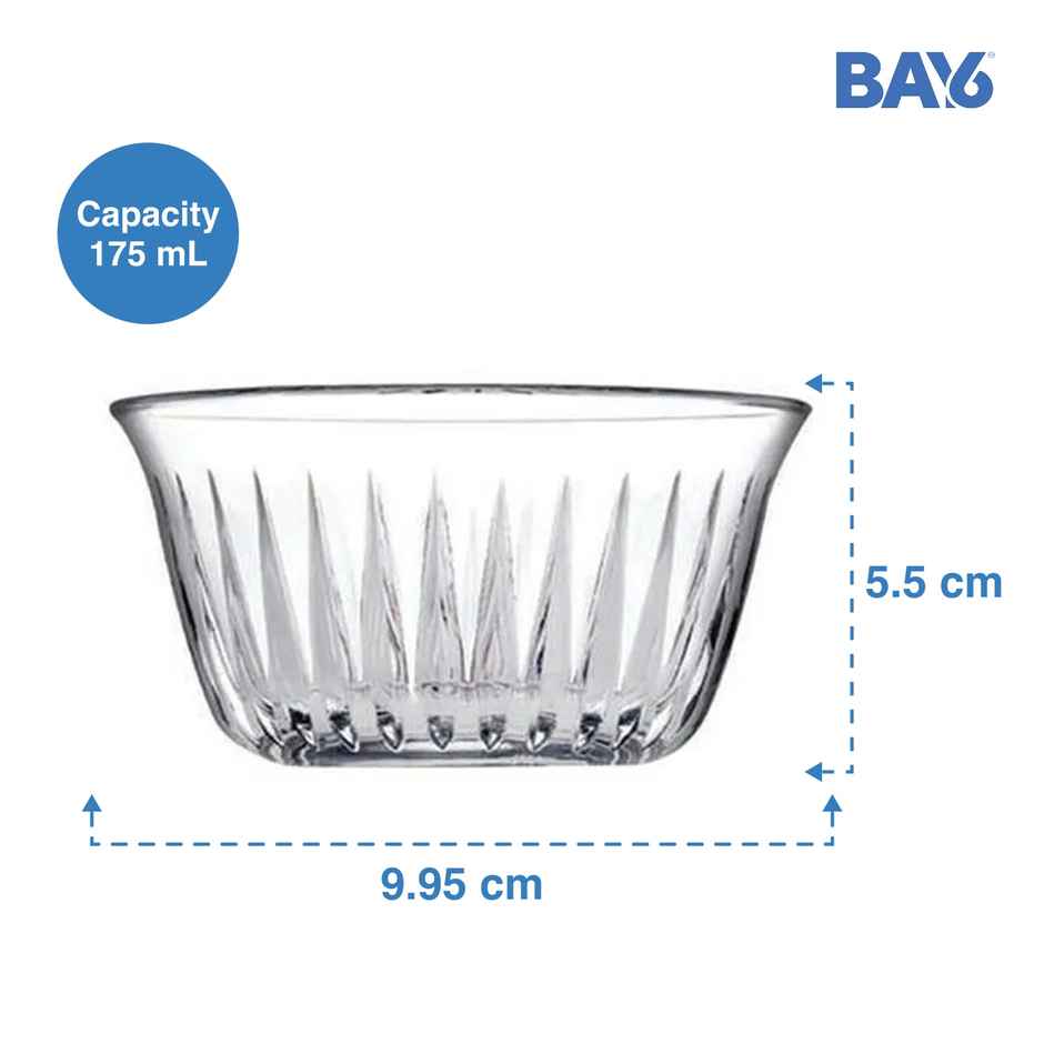 BAY6 Imported Glass Bowl Set - 175 ml - (6pc)