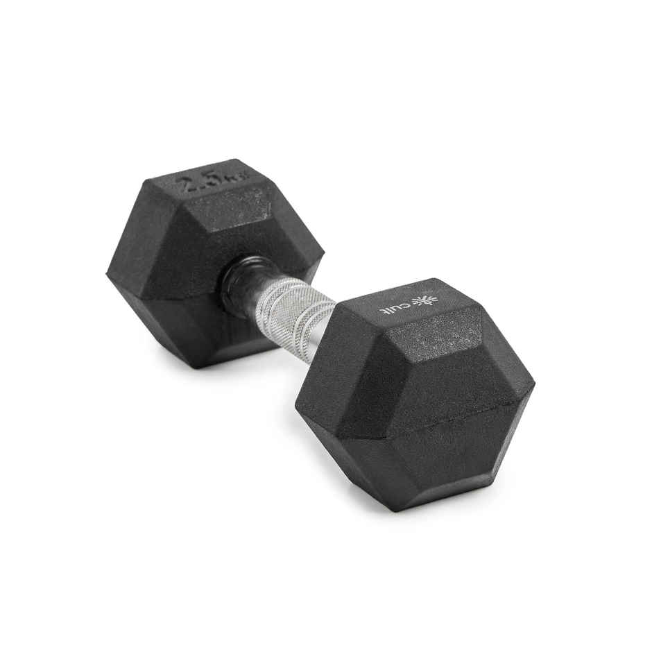 Cult Hex Dumbbell Set (2.5 kg X 2) | Black