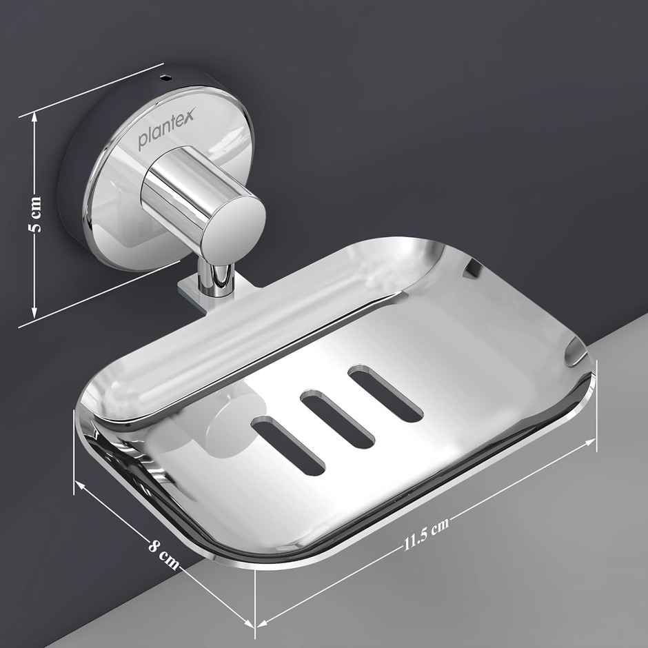 Plantex Masterpiece Soap Holder for Bathroom - Chrome