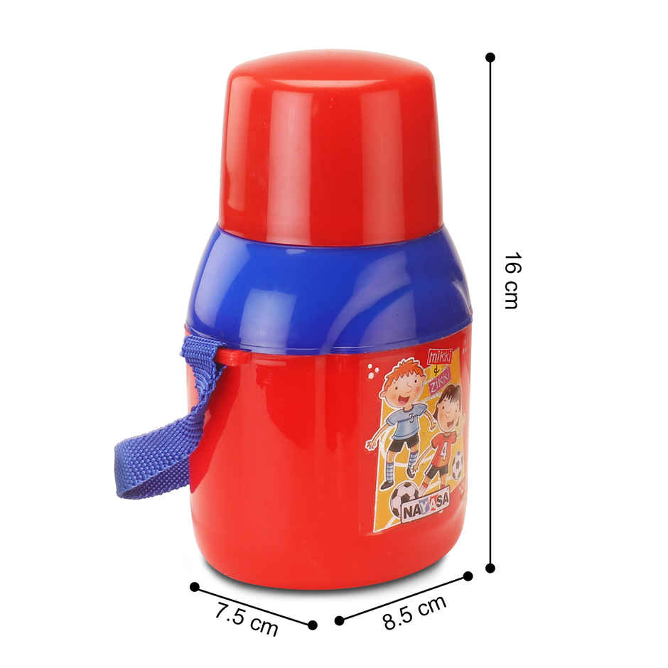 Nayasa Nippy Insulated Sipper Water Bottle | Plastic Inner | BPA Free | Red | 350 ml