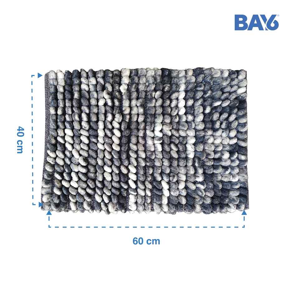 BAY6 Microfibre Popye Doormat - Grey 40 x 60 cm