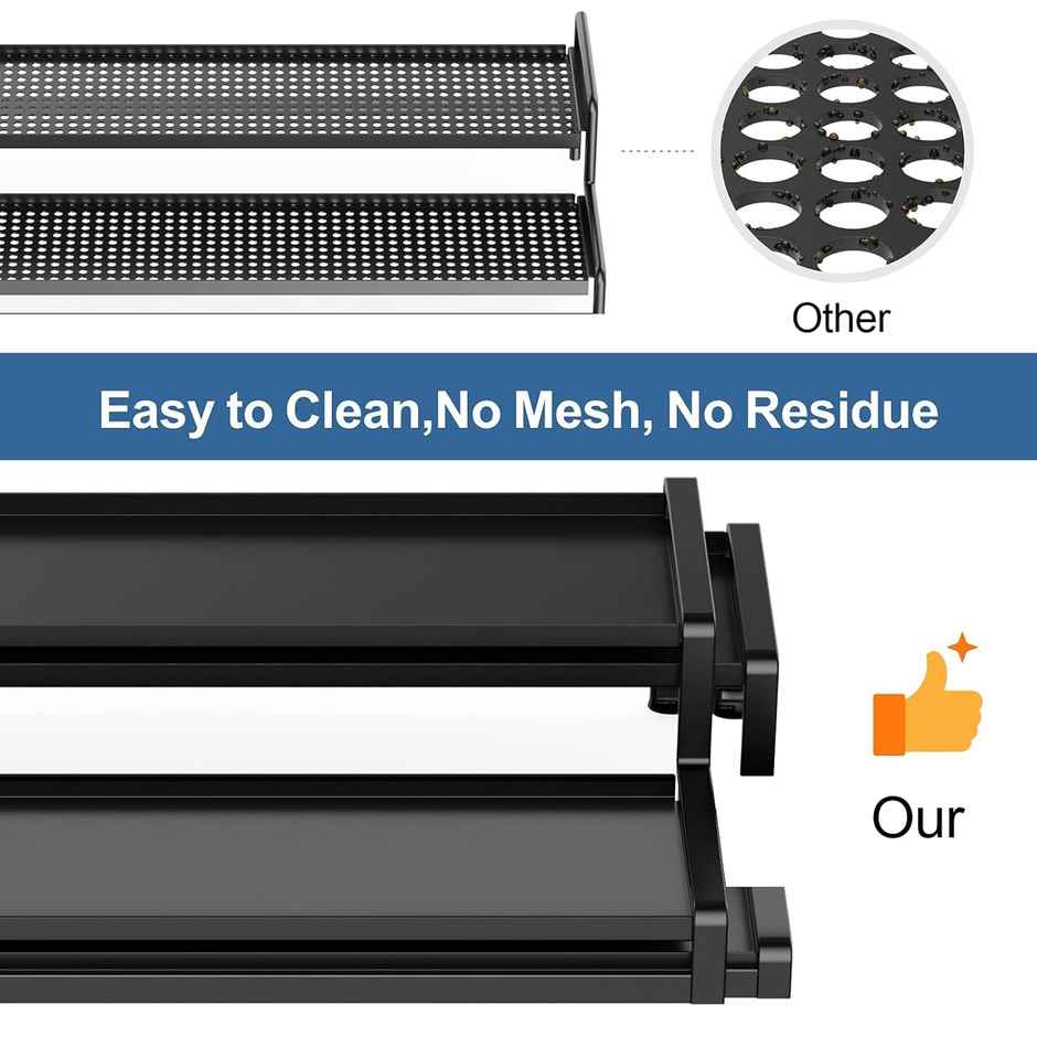 Go Hooked 2 Tier Black Color Expandable Vanity Organizer