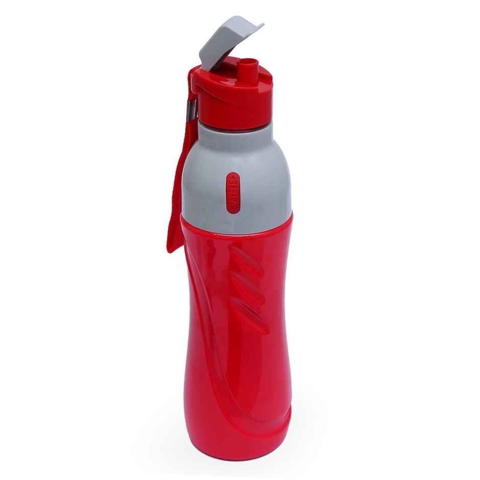 Jaypee Googly PU Insulated Fliptop Sipper Lid Water Bottle for kids | Red | 650ml