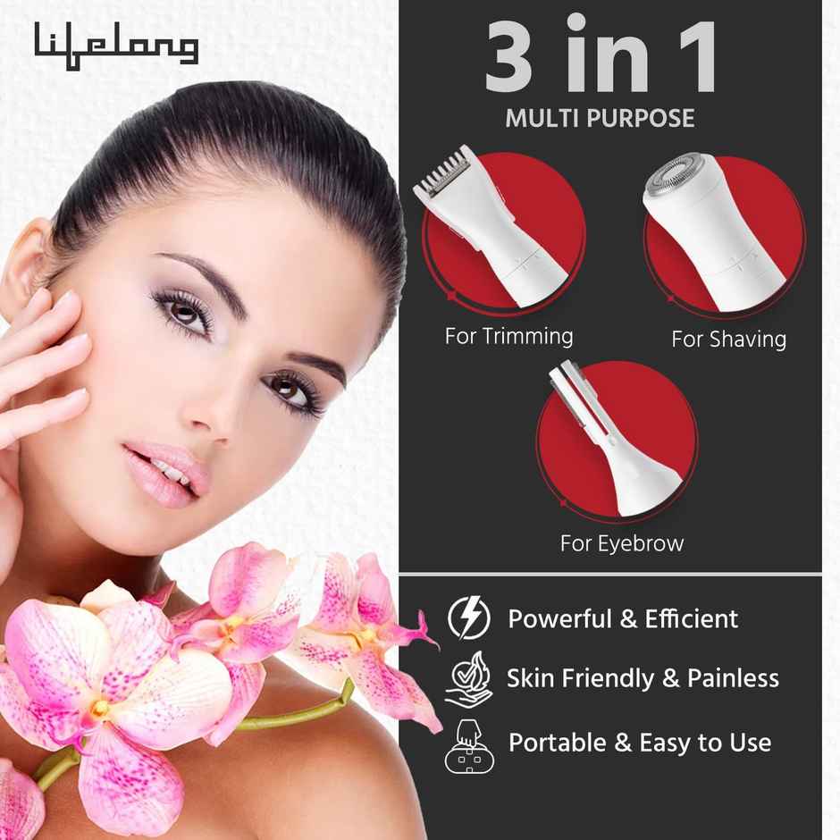 Lifelong Women Trimmer Soft Touch Rechargeable Eyebrow, Underarms & Bikini Trimmer(Llpcw203, Pink)