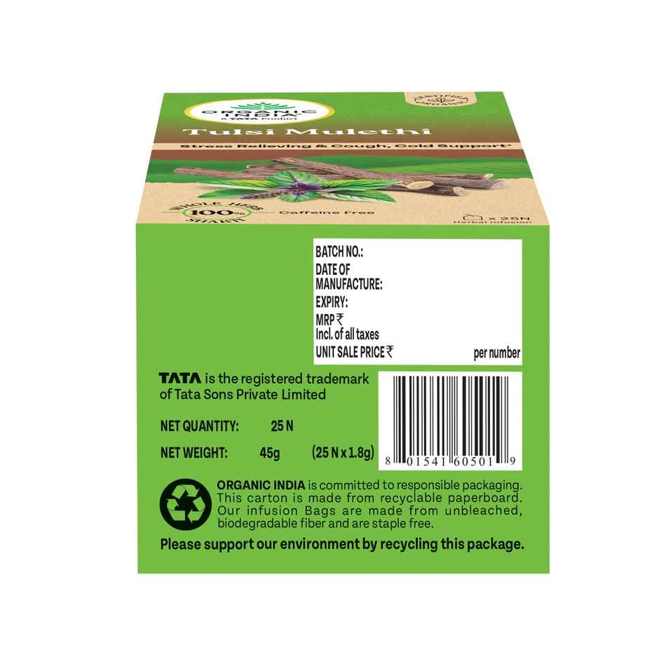 Organic India Tulsi Mulethi Organic Herbal Tea Combo