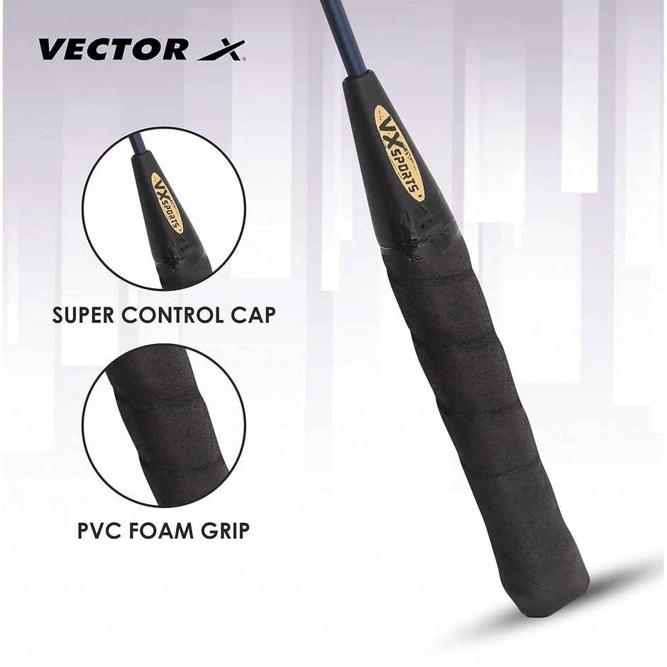 Vector X VXB-10 Badminton Kit | 2 Aluminum Rackets, 3 Nylon Shuttlecocks & 1 Full Cover | Maroon