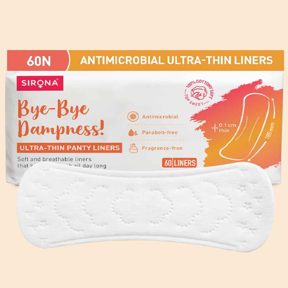 Sirona Cottony Soft Daily Fresh Women Pantyliners | Prevents Spotting | Ultra Thin