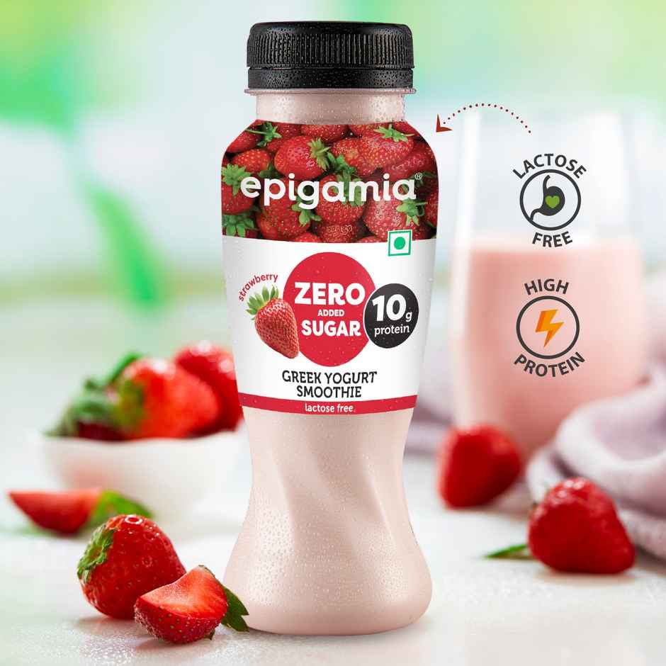 Epigamia Greek Yogurt Strawberry Smoothie Combo
