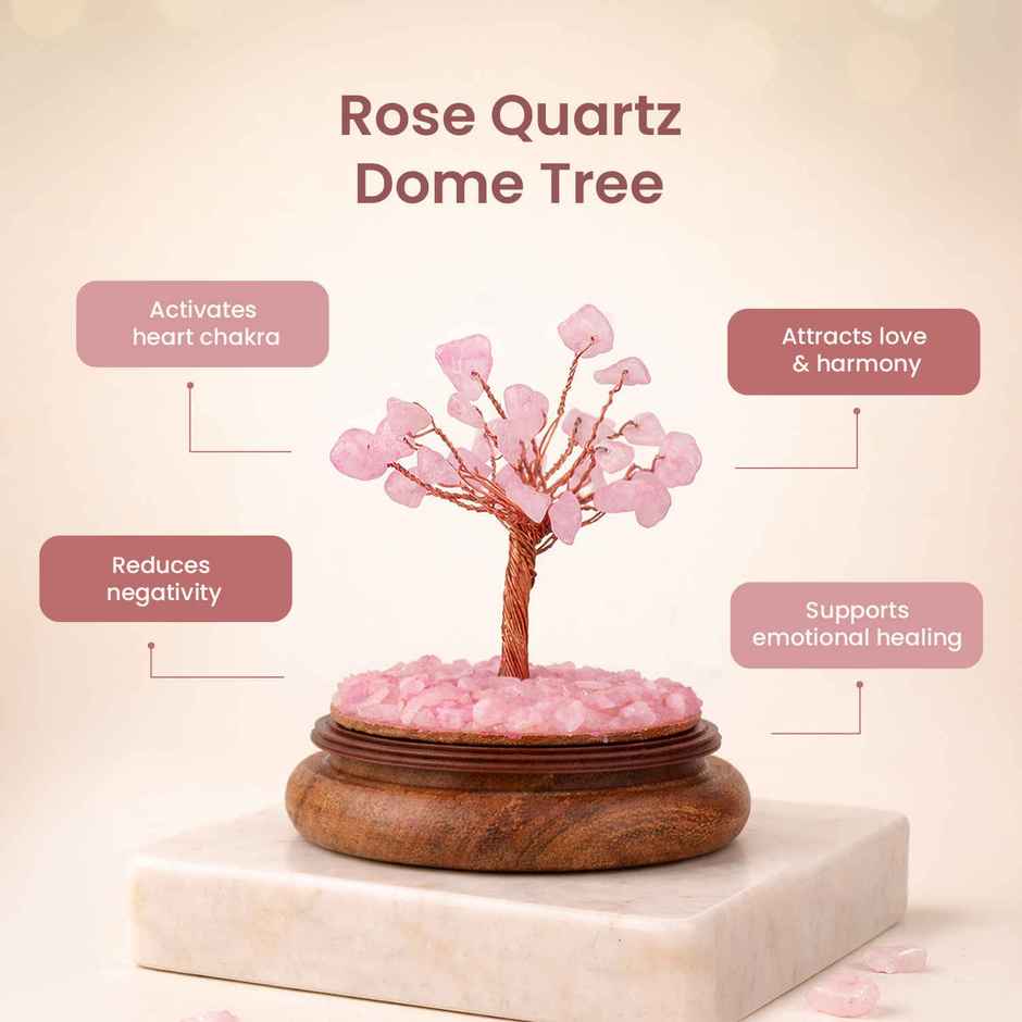 Astrotalk Rose Quartz Dome Tree