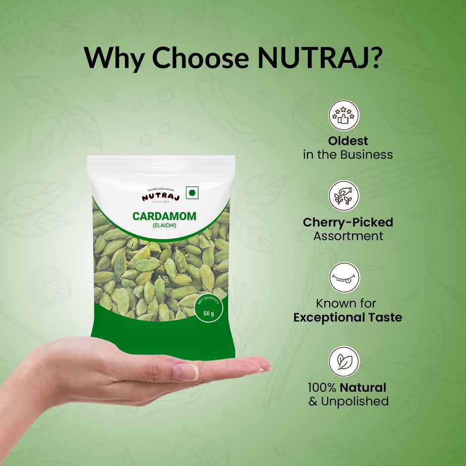 Nutraj Classic Green Cardamom (Elaichi) - Pouch