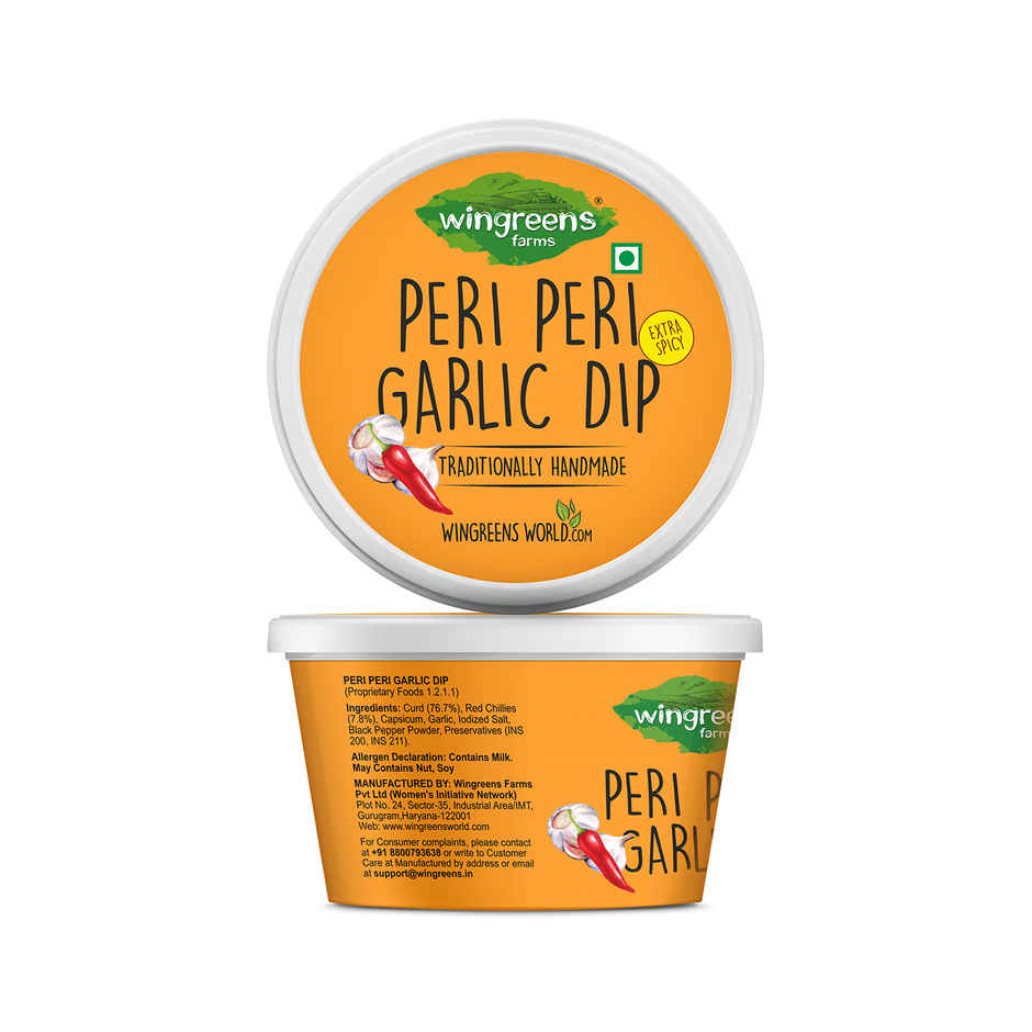 Wingreens Farms Peri-Peri Garlic Dip & Spread - Yoghurt Based