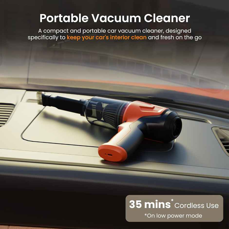 Ambrane 12kPA Powerful Suction 80W Wireless Air Blower 2-in-1 Wireless Vacuum Cleaner Car,Home use