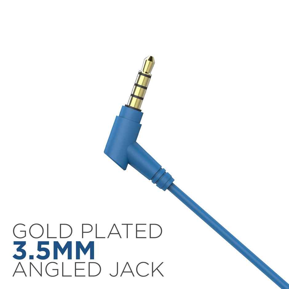 boAt Bassheads 102 in Ear Wired Earphones with Mic, 3.5mm Audio Jack - Jazzy Blue