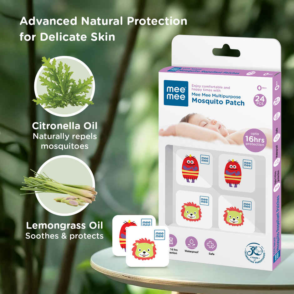 Mee Mee 100% Natural Mosquito Repellent Patches With 16 Hour Protection